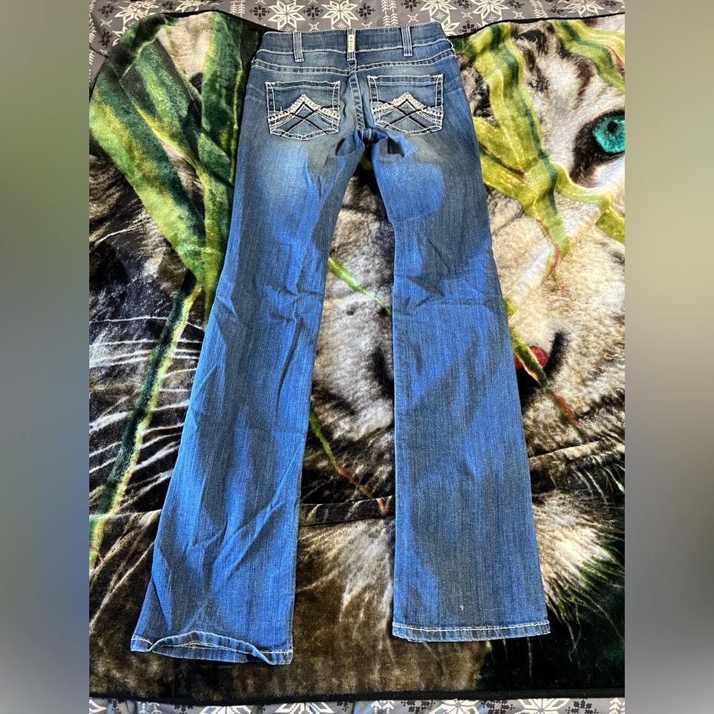 Ariat Women's Flare Blue Jeans - Picture 5 of 6